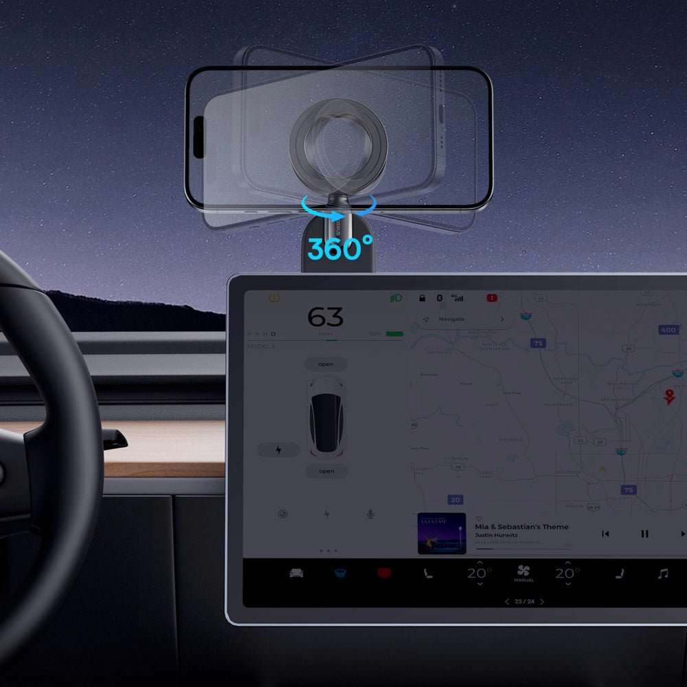 Magnetische Autohalterung für Handy zur Befestigung am Lüftungsgitter Baseus PrimeTrip C02 Go, Schwarz