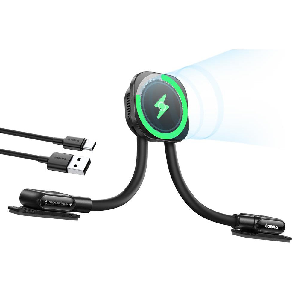 Magnetische Handy-Halterung mit 15W induktivem Laden mit MagSafe für Cockpit, Baseus PrimeTrip C03sPro, Schwarz