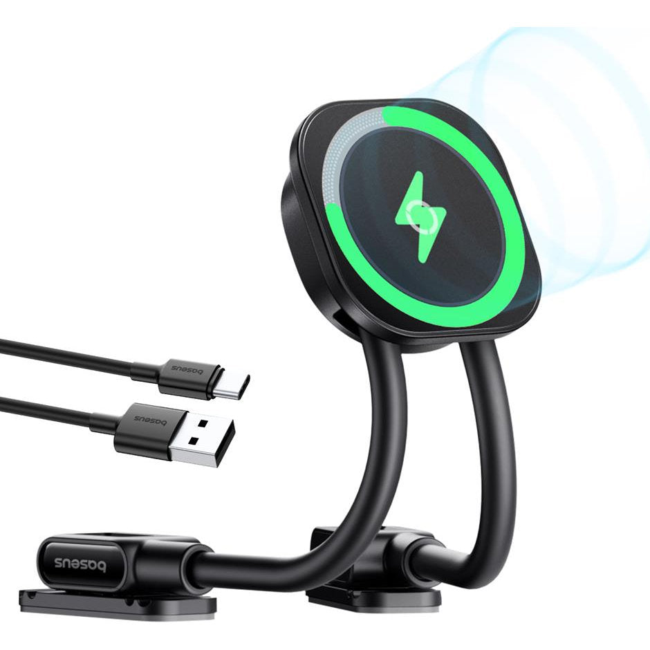 Magnetische Handy-Halterung mit 15W induktivem Laden mit MagSafe für Cockpit, Baseus PrimeTrip C03sPro, Schwarz