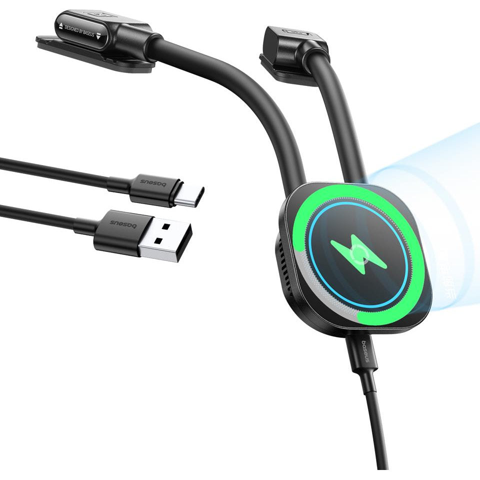 Magnetische Handy-Halterung mit 15W induktivem Laden mit MagSafe für Cockpit, Baseus PrimeTrip C03sPro, Schwarz