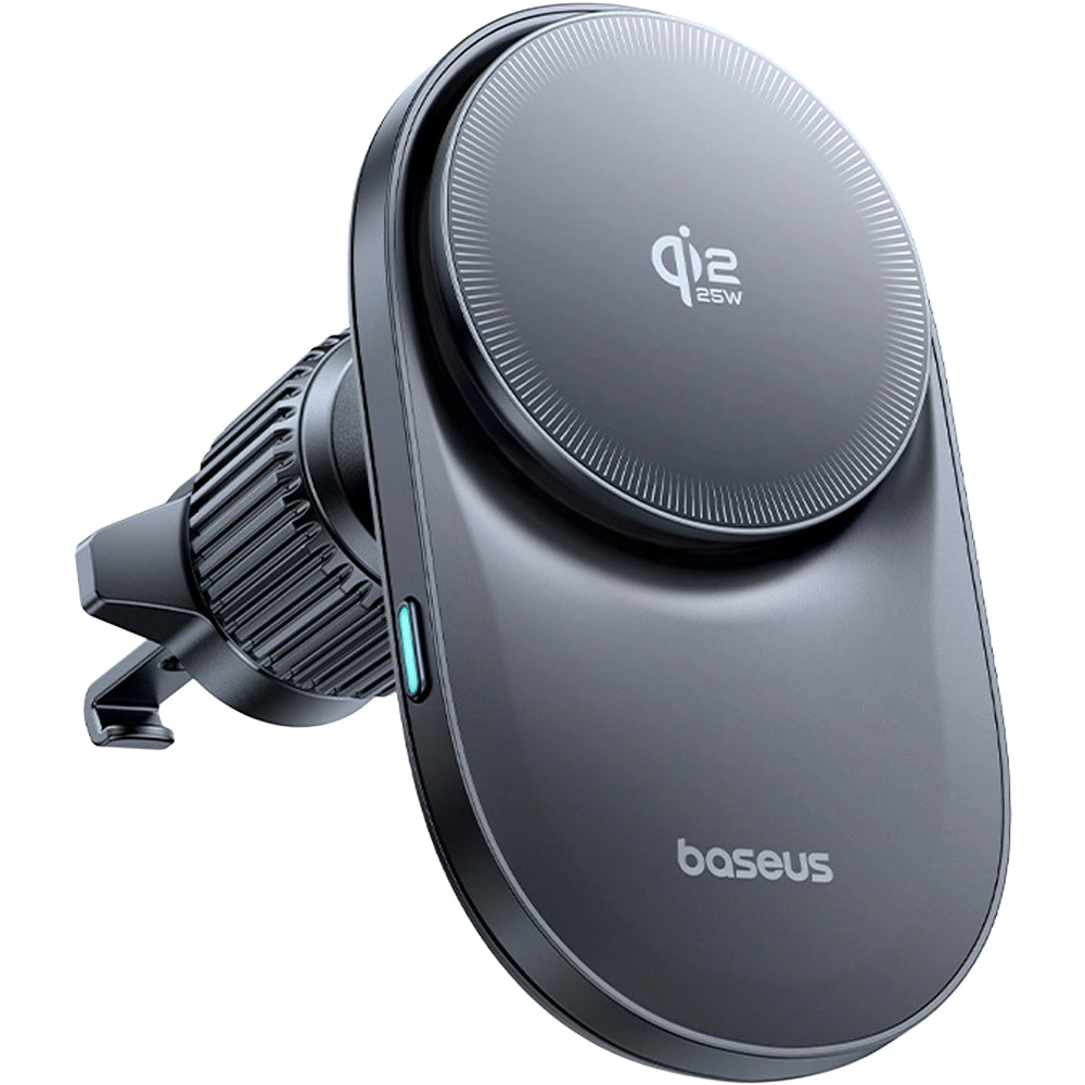 Autohalterung mit Qi2.2 Ladefunktion für MagSafe, 25W, Baseus PrimeTrip VC2 Pro, für das Lüftungsgitter, inkl. USB-C Kabel, Schwarz