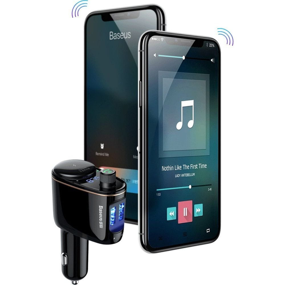 Autoladegerät + FM-Sender S-06 Car Bluetooth MP3 Player, Baseus, Schwarz