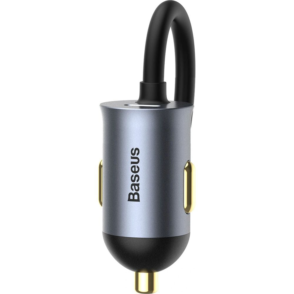 Autoladegerät 2x USB-A, 2x USB-C, Baseus Share Together, 120W, PPS, QC, PD, Samsung AFC, Huawei SCP, Grau