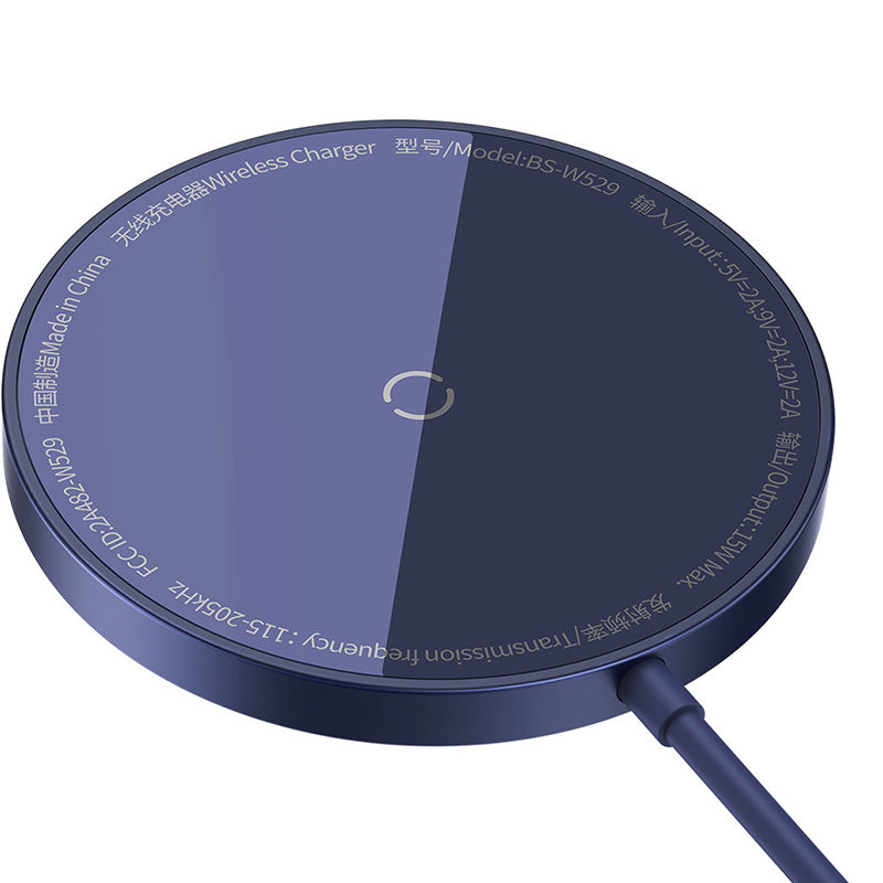 Drahtloses Magnet Ladegerät Baseus Mini3 Qi, MagSafe Wireless Charger, 15W, Violett