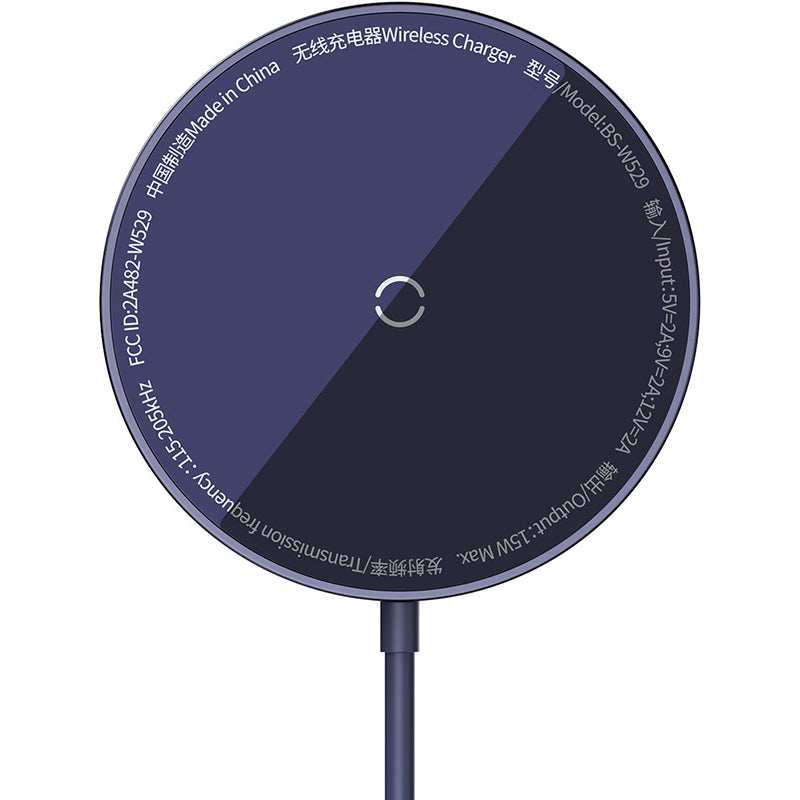 Drahtloses Magnet Ladegerät Baseus Mini3 Qi, MagSafe Wireless Charger, 15W, Violett