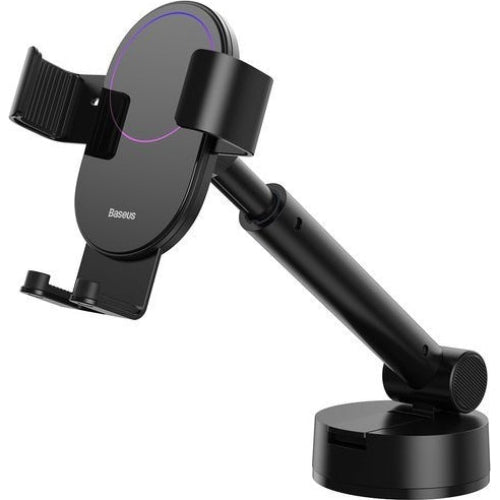 Mechanische Handy-Halterung für Cockpit/Armaturenbrett/Windschutzscheibe, Baseus Simplism Gravity Car Mount Holder, Schwarz