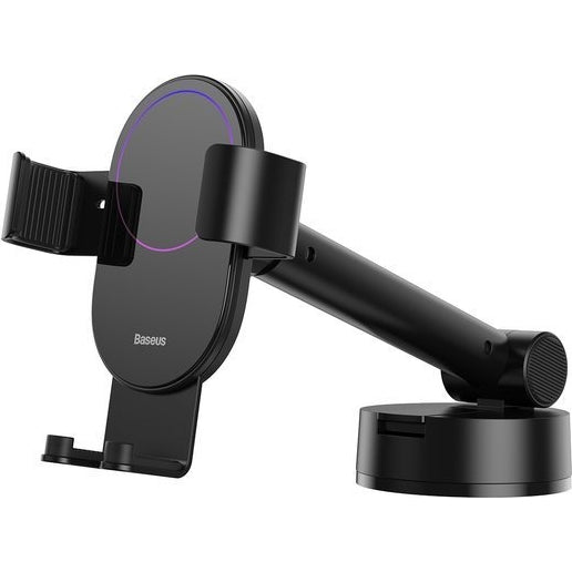 Mechanische Handy-Halterung für Cockpit/Armaturenbrett/Windschutzscheibe, Baseus Simplism Gravity Car Mount Holder, Schwarz