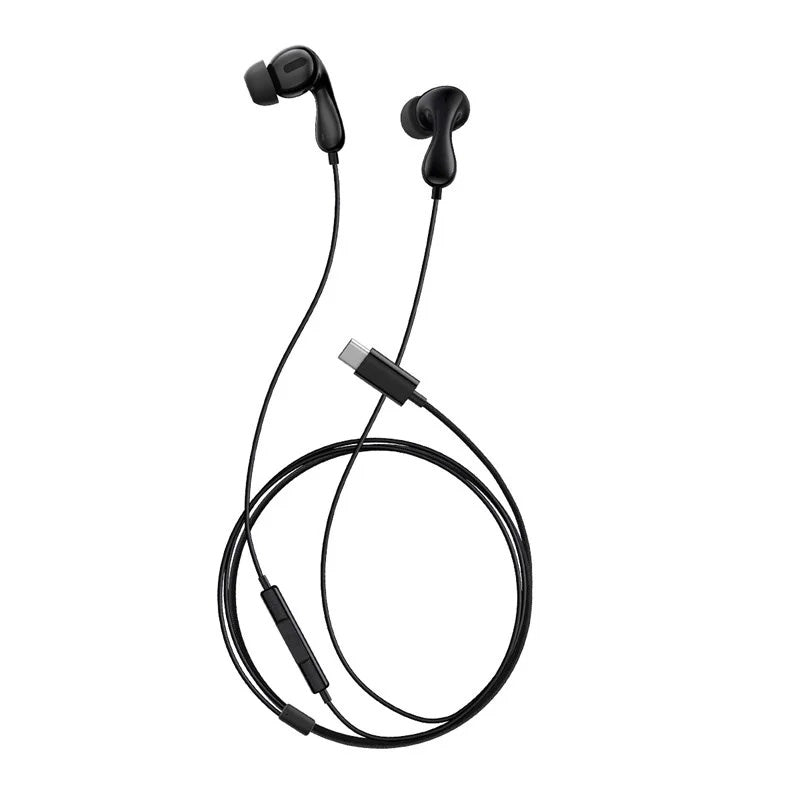 Kabelgebundene In-Ear-Kopfhörer mit USB-C, Baseus Encok CZ20, 1,1 m, Schwarz