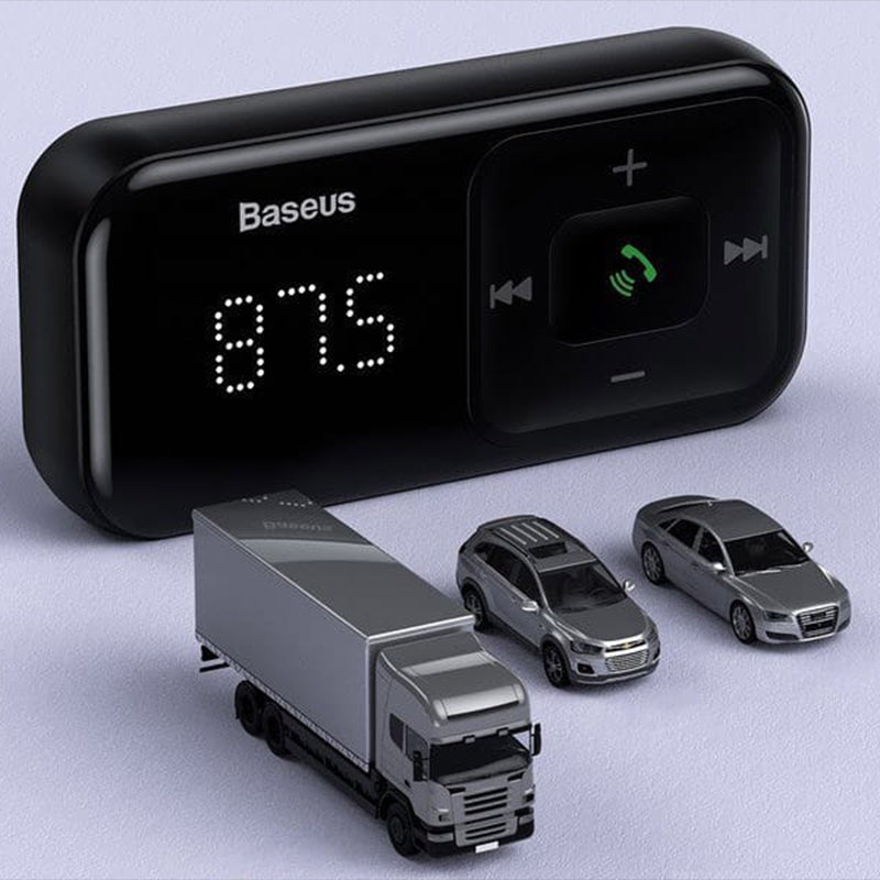 Autoladegerät + FM-Sender Baseus S-16 Overseas edition 2x USB-A, schwarz