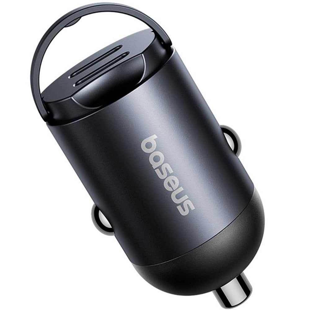 Autoladegerät PD 30W, 2x USB-C, Baseus Tiny Star, Schwarz