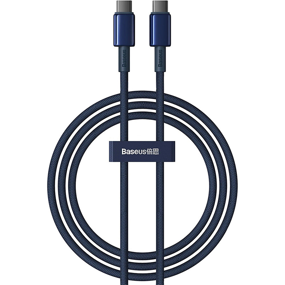 Kabel USB-C zu USB-C, PD 100W, 480Mb/s, 1m, Baseus Tungsten Gold, Dunkelblau