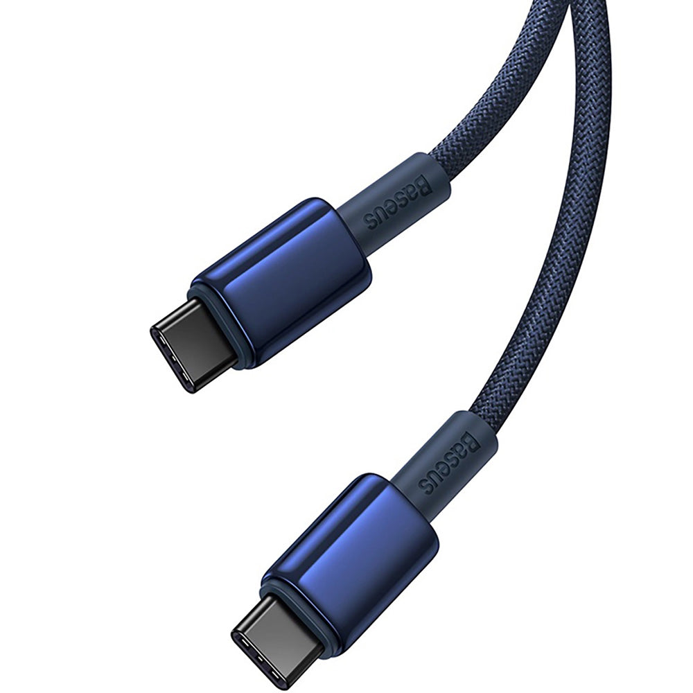 Kabel USB-C zu USB-C, PD 100W, 480Mb/s, 1m, Baseus Tungsten Gold, Dunkelblau