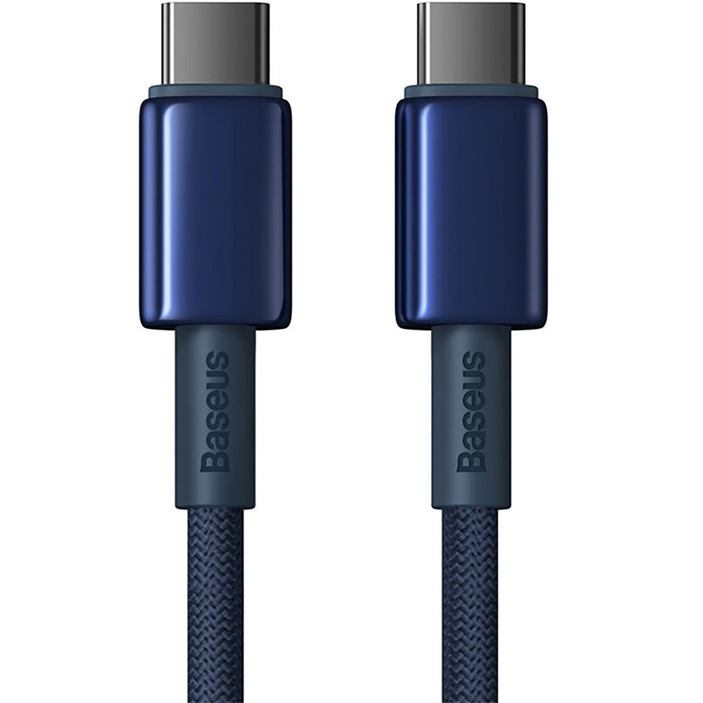 Kabel USB-C zu USB-C, PD 100W, 480Mb/s, 1m, Baseus Tungsten Gold, Dunkelblau