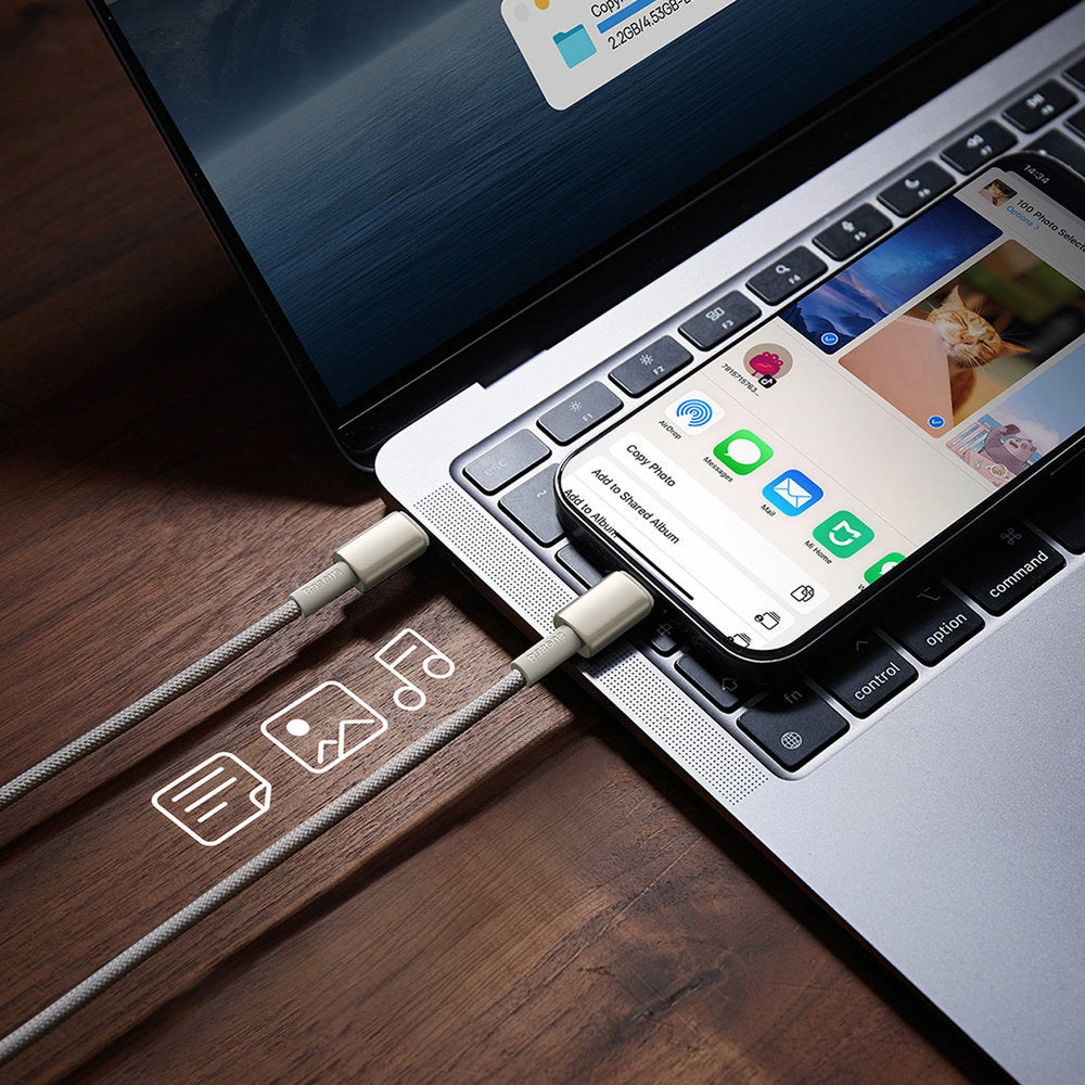 Kabel USB-C zu USB-C, PD 100W, 480Mb/s, 1 m, Baseus Tungsten Gold, Titan