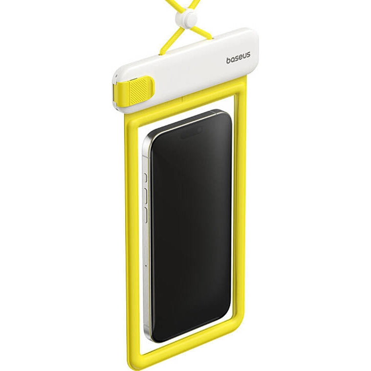 Wasserdichte Schutzhülle für Smartphone max. 7'2", Baseus Waterproof Deep Dive Case, Schwarz und Gelb