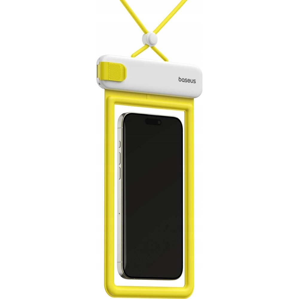 Wasserdichte Schutzhülle für Smartphone max. 7'2", Baseus Waterproof Deep Dive Case, Schwarz und Gelb
