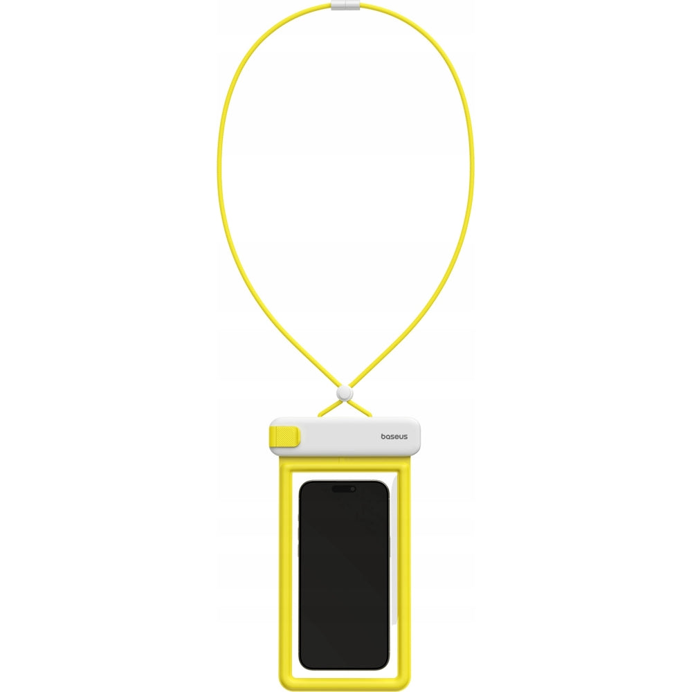 Wasserdichte Schutzhülle für Smartphone max. 7'2", Baseus Waterproof Deep Dive Case, Schwarz und Gelb