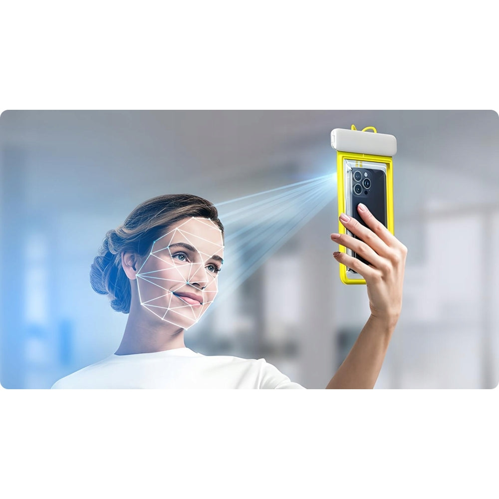 Wasserdichte Schutzhülle für Smartphone max. 7'2", Baseus Waterproof Deep Dive Case, Schwarz und Gelb
