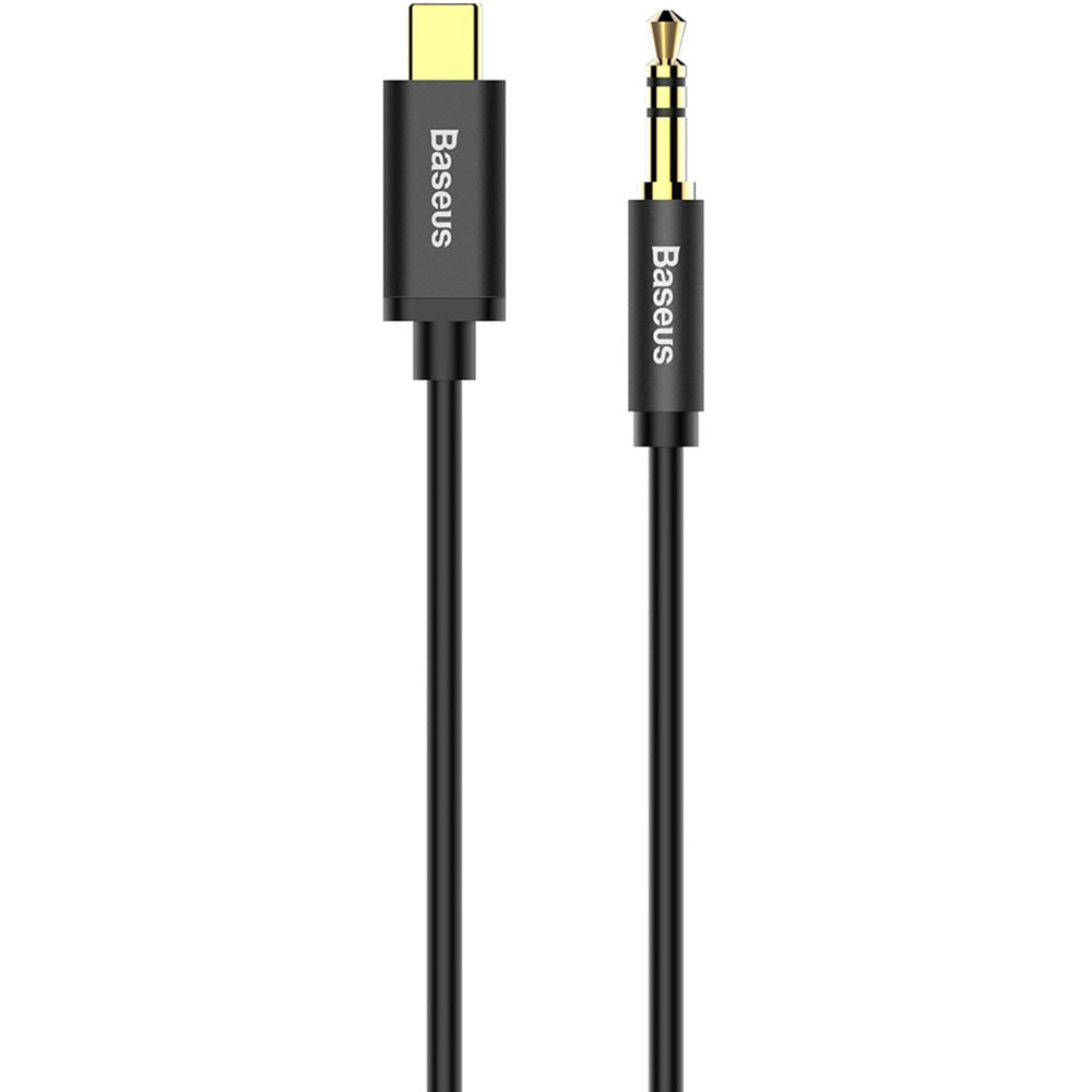 Audiokabel USB-C zu AUX 3,5 mm mini jack für Smartphone/Tablet, 1,2m, Baseus Yiven M01, Schwarz-Gold