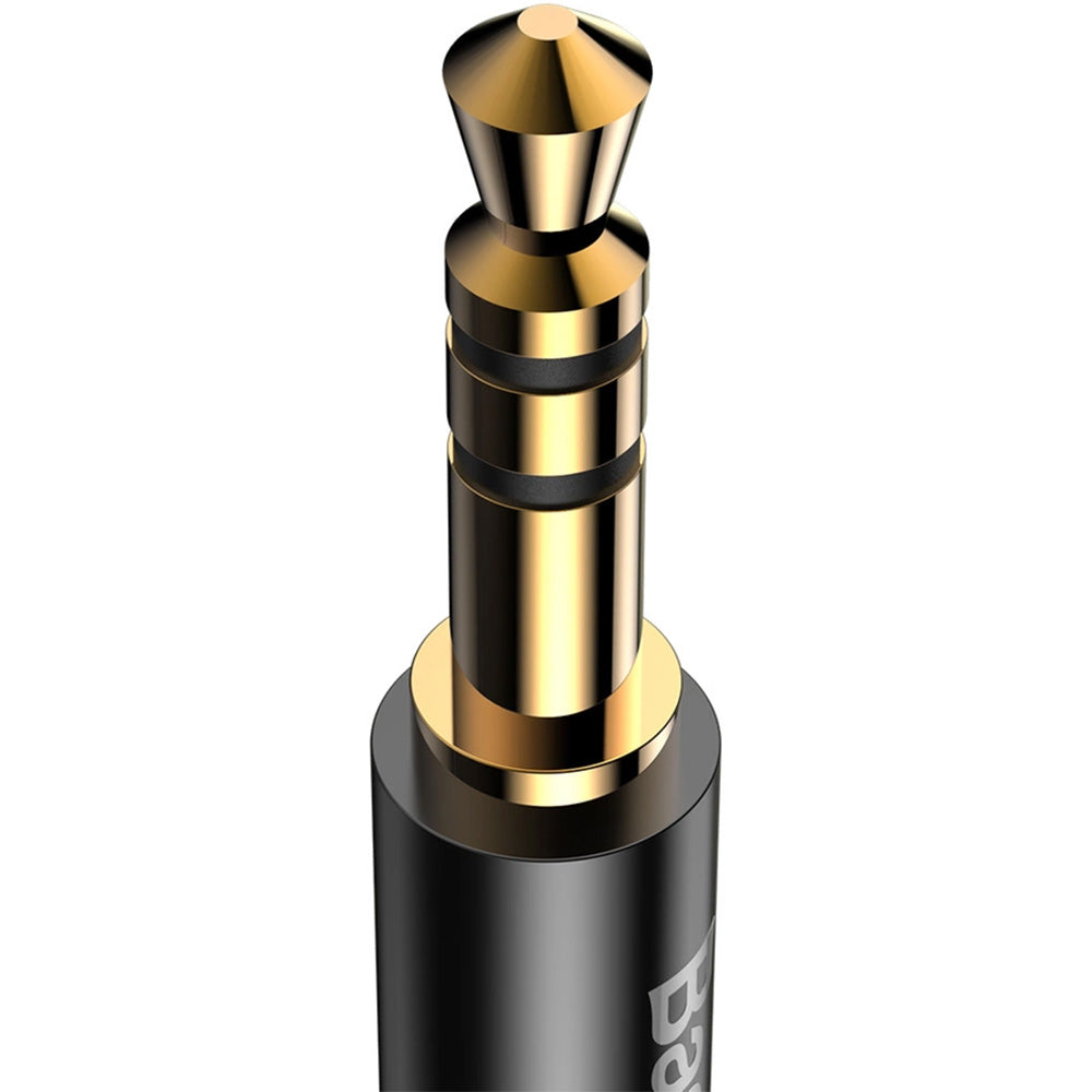 Audiokabel USB-C zu AUX 3,5 mm mini jack für Smartphone/Tablet, 1,2m, Baseus Yiven M01, Schwarz-Gold