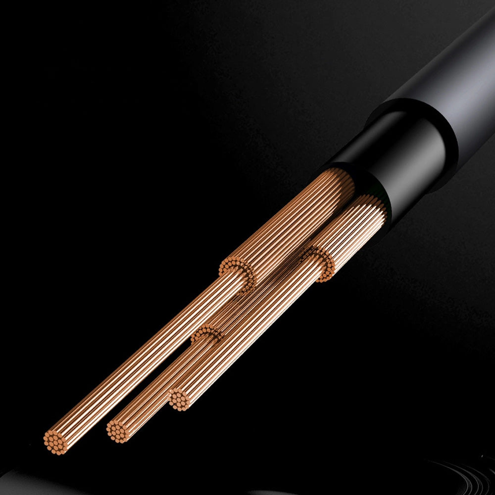 Audiokabel USB-C zu AUX 3,5 mm mini jack für Smartphone/Tablet, 1,2m, Baseus Yiven M01, Schwarz-Gold