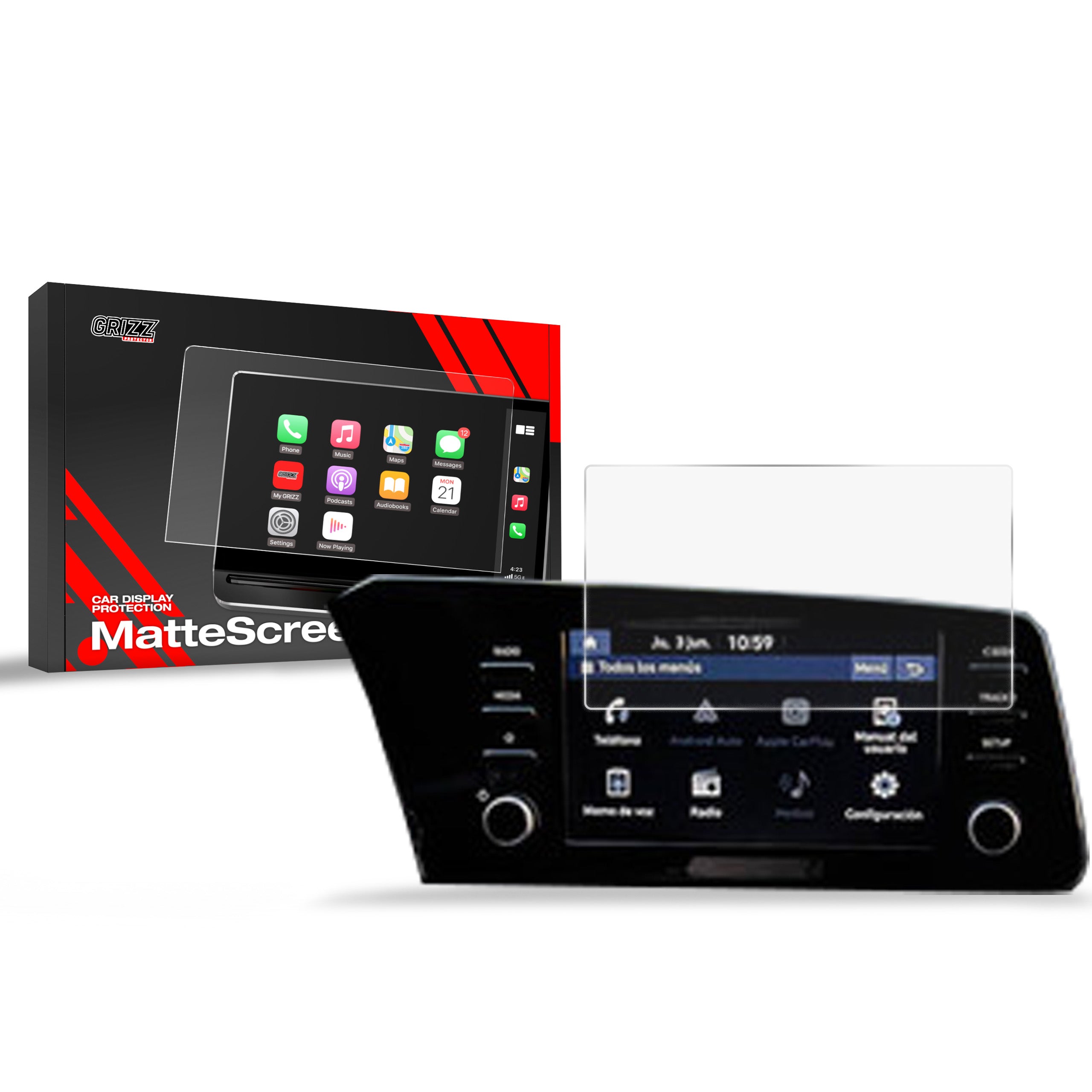 Matte Autodisplayfolie für Hyundai Elantra CN7 8" (2020-2026), Grizz Protector