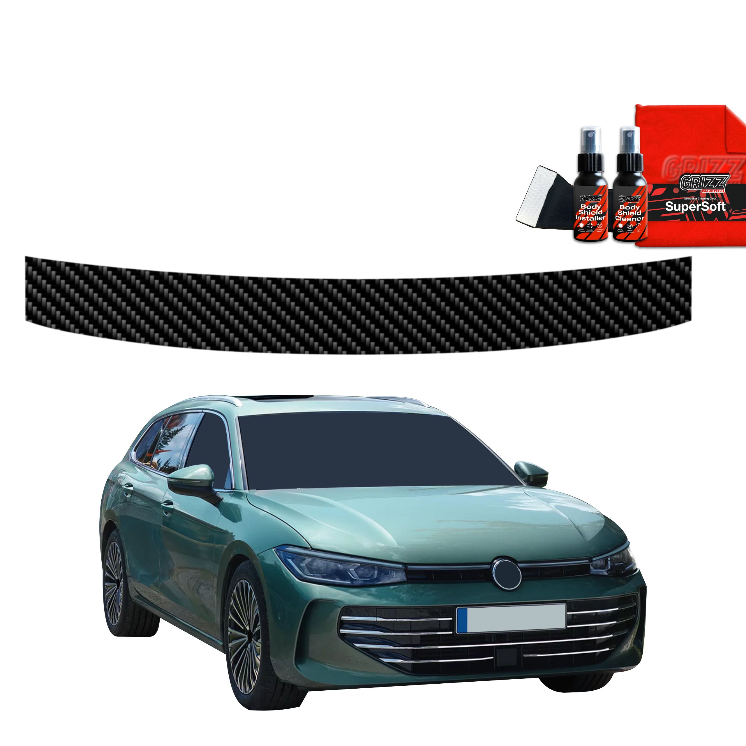 Kohlenstoff Schutzfolie Grizz Protector für Ladekante - Volkswagen VW Passat B9 (2024-2026)