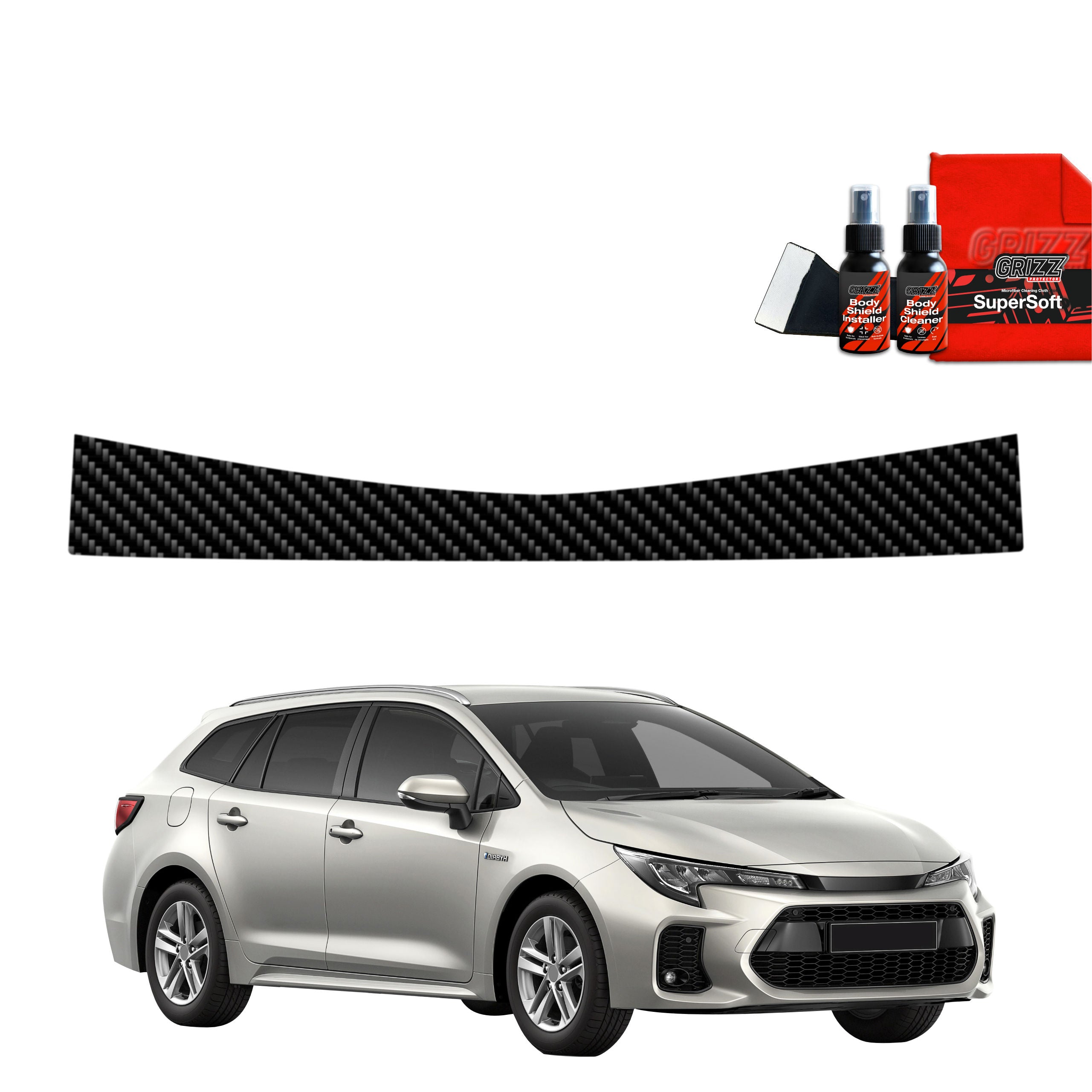 Kohlenstoff Schutzfolie Grizz Protector für Ladekante - Toyota Corolla Kombi Facelift (2022-2026)