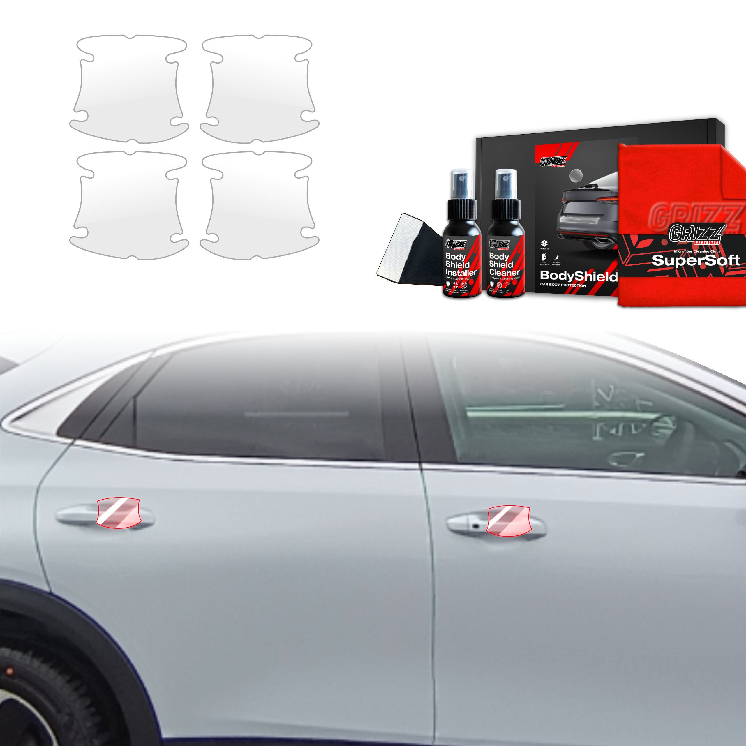 4in1 Schutzfolie Grizz Protector für Türgriffmulden - Kia XCeed (2022-2025)