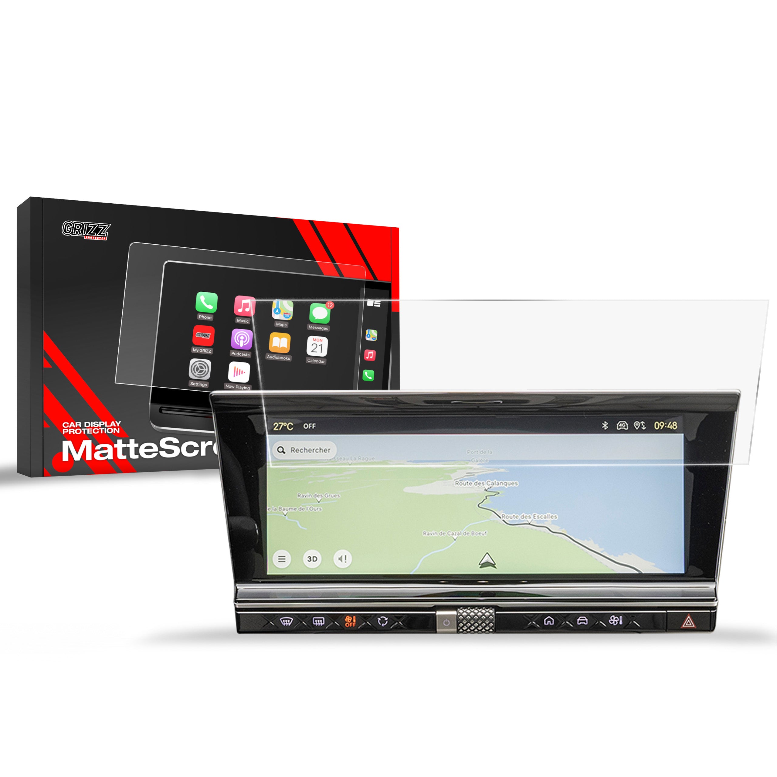Matte Autodisplayfolie für DS7 (2022-2026), Grizz Protector