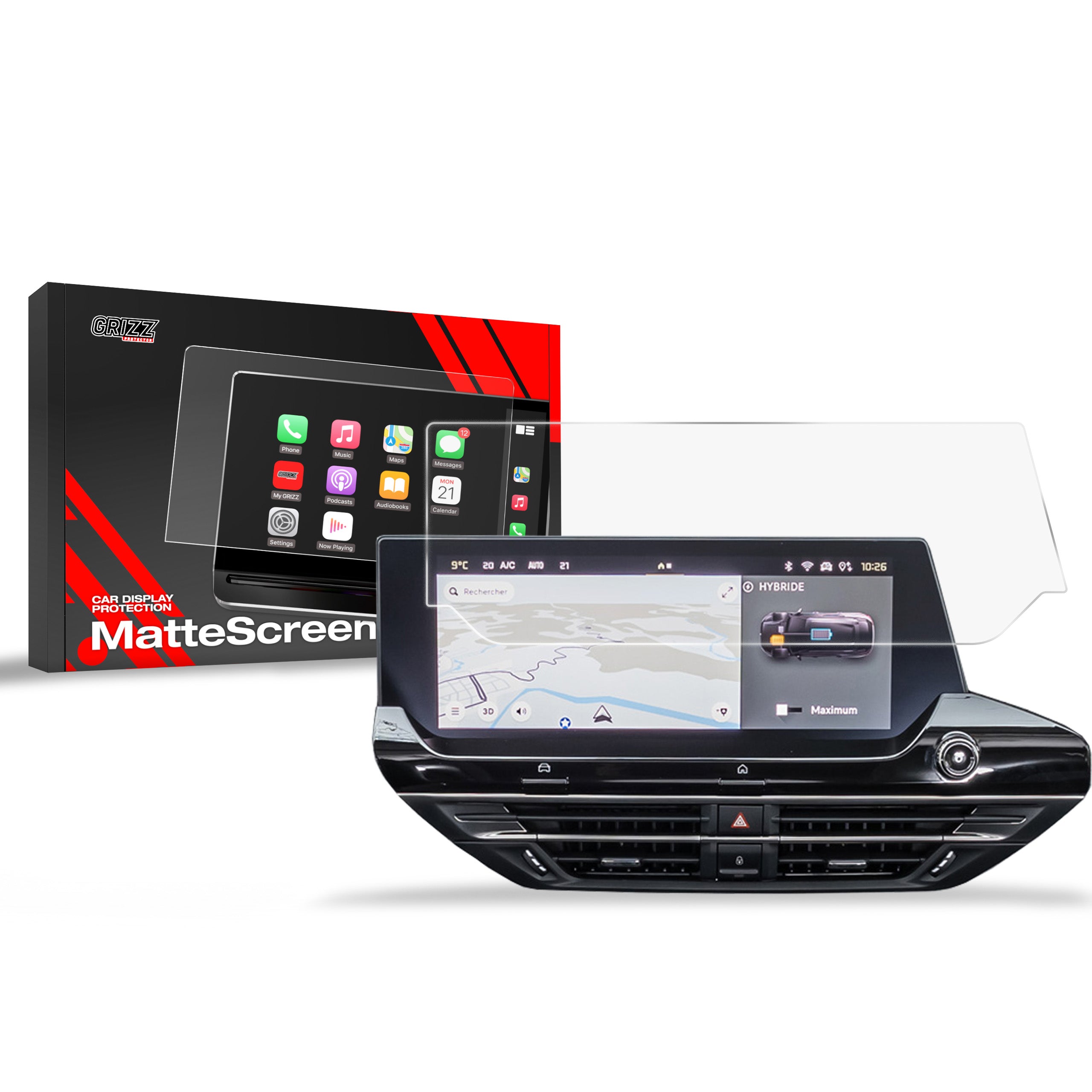 Matte Autodisplayfolie für Citroen C5X (2021-2026), Grizz Protector
