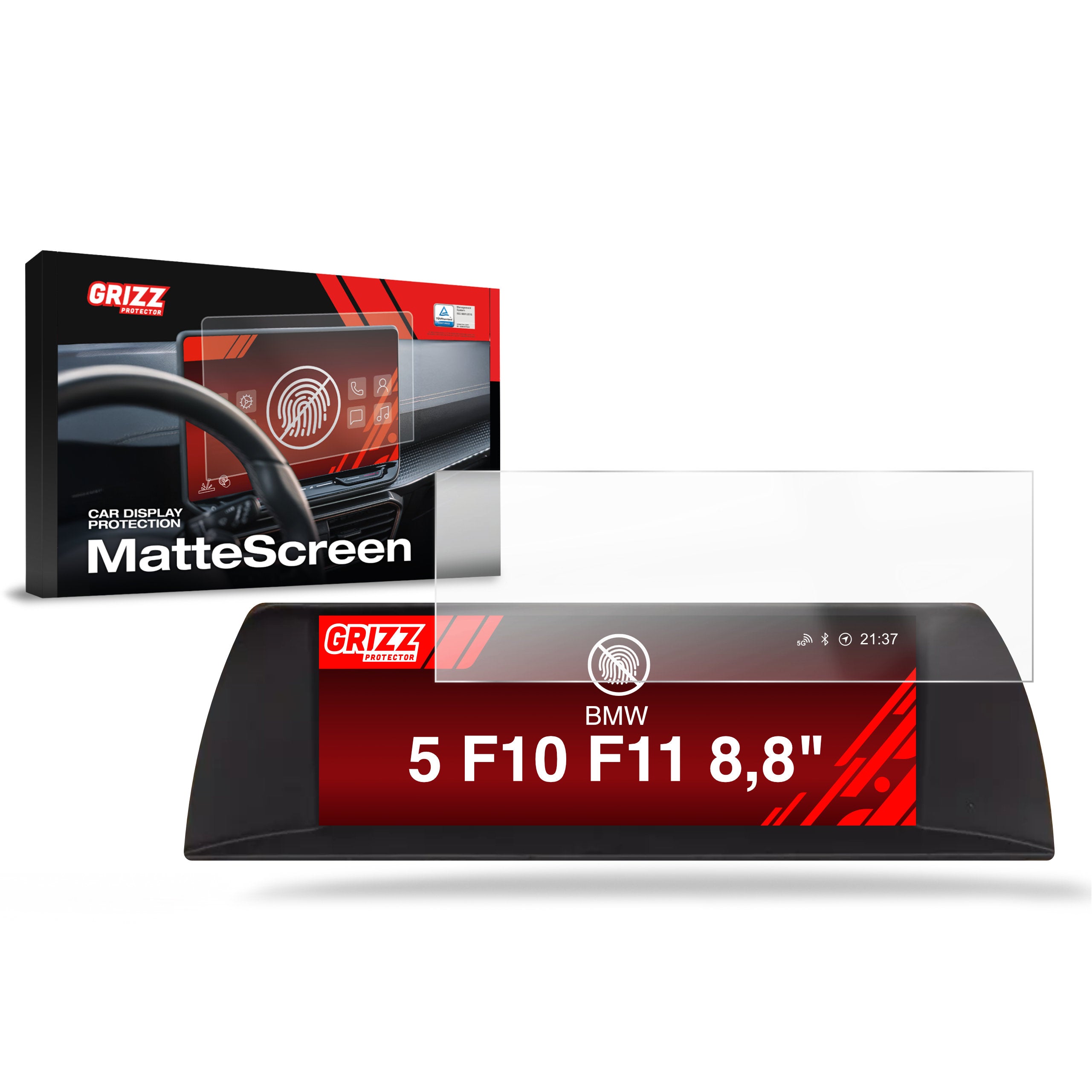 Matte Autodisplayfolie für BMW 5 F10 F11 6,5" (2010-2013), Grizz Protector