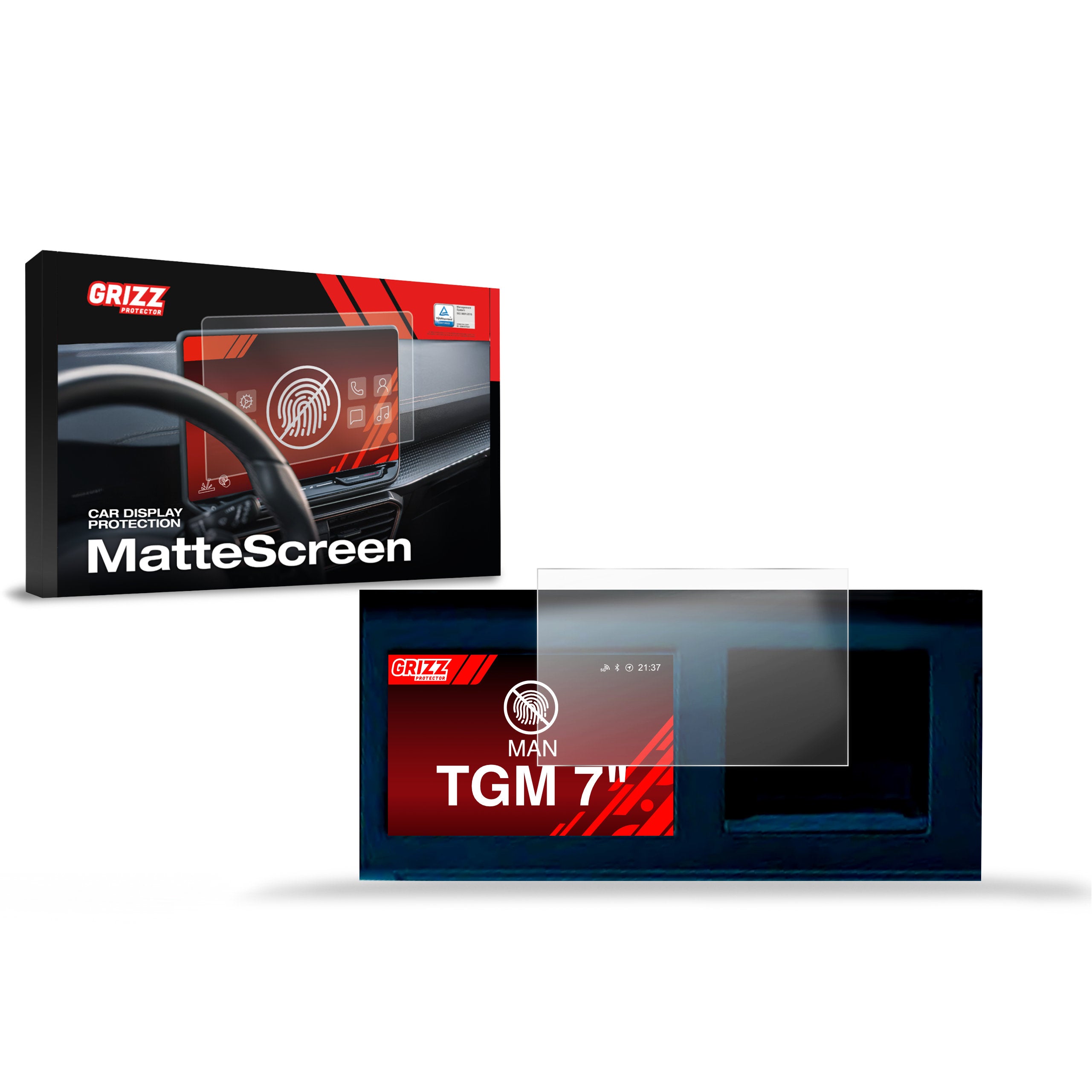 Matte Autodisplayfolie für MAN TGM 7", Grizz Protector