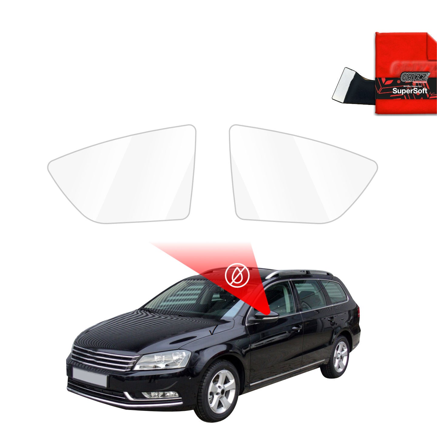 Regenschutzfolie Grizz Protector für Außenspiegel - Volkswagen Passat B7 Variant (2010-2014)