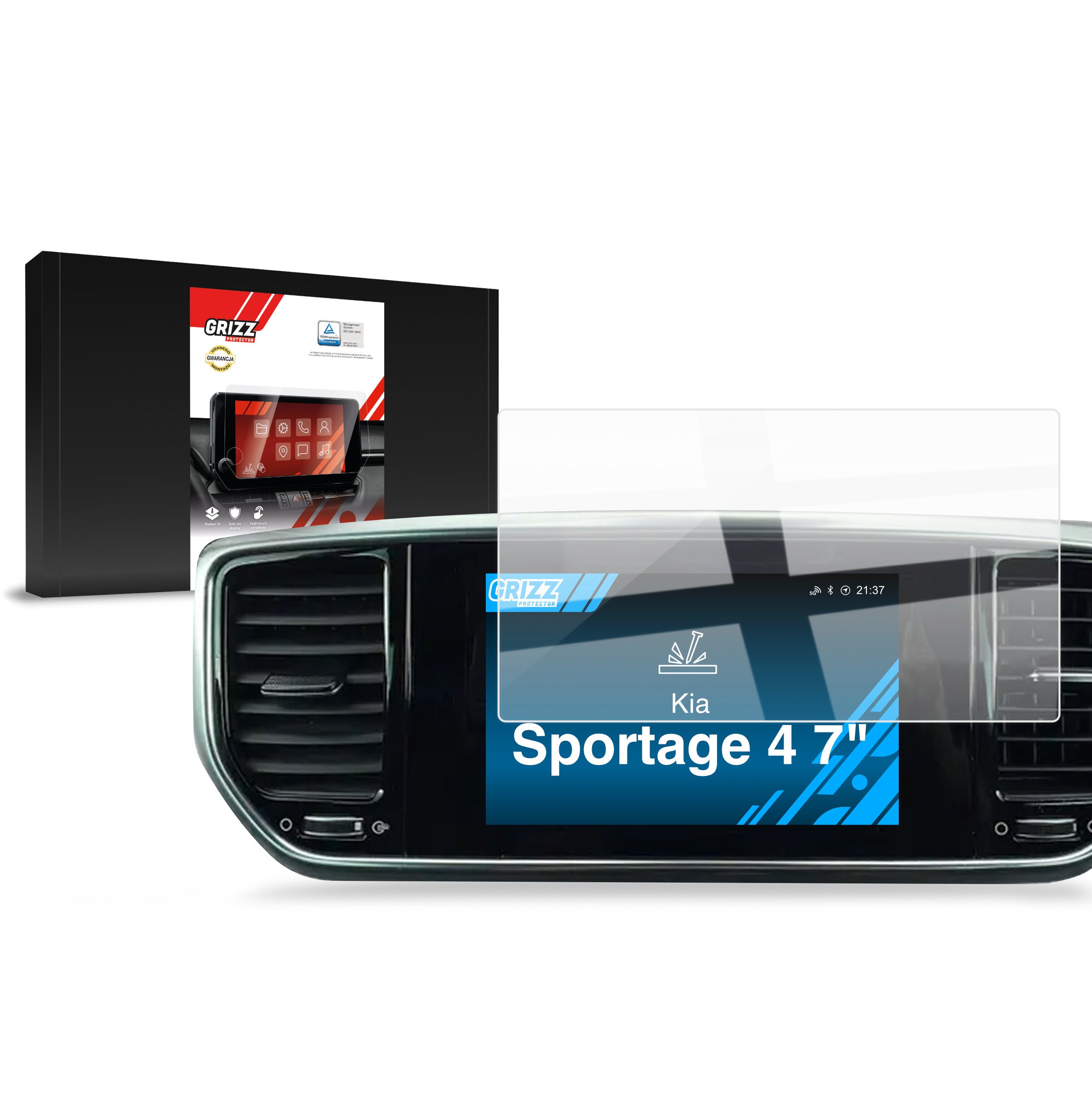 Keramische Autodisplayfolie für Kia Sportage 4 7" (2018-2021), Grizz Protector