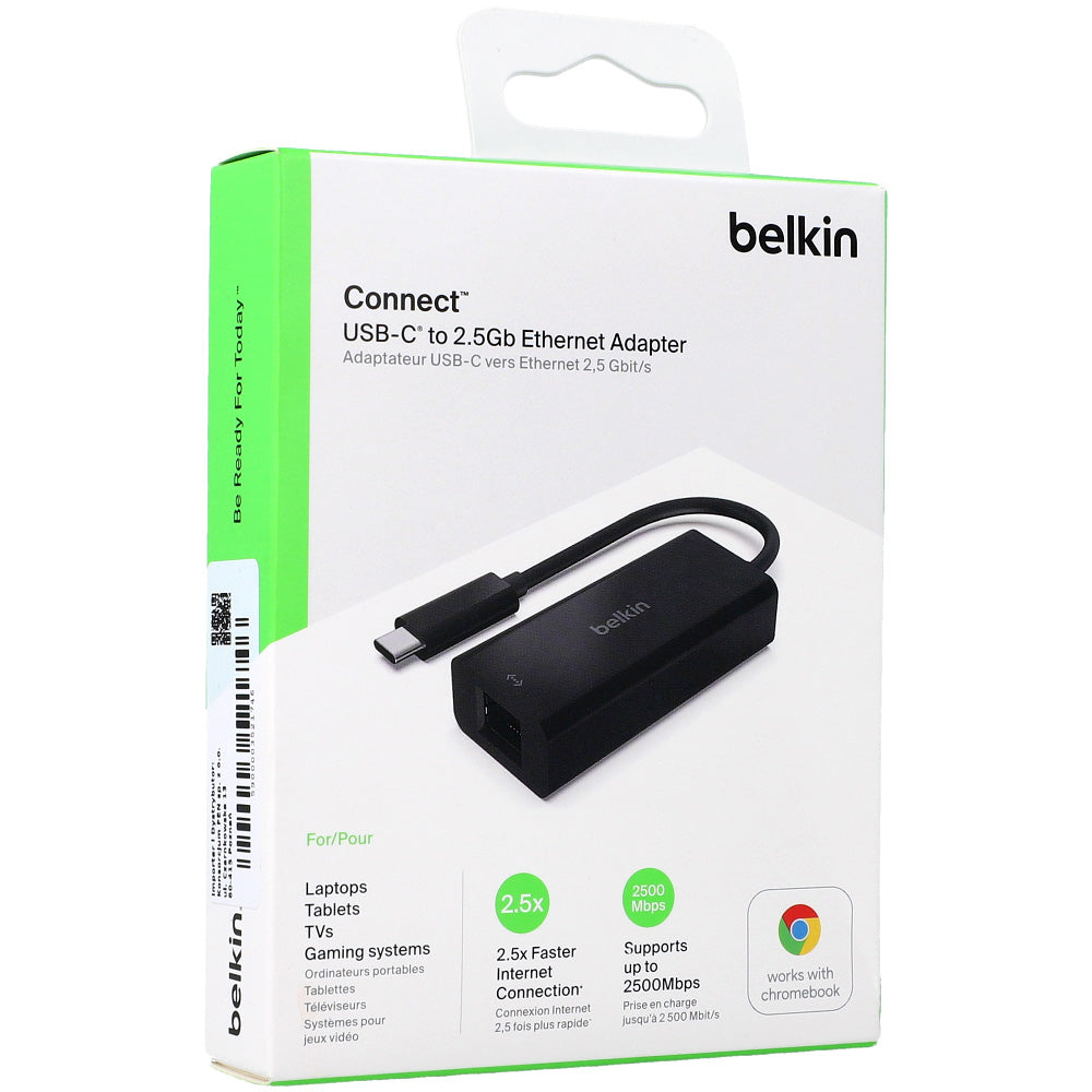 Adapter USB-C für 2,5Gb Ethernet RJ45, Belkin Connect INC012, Schwarz