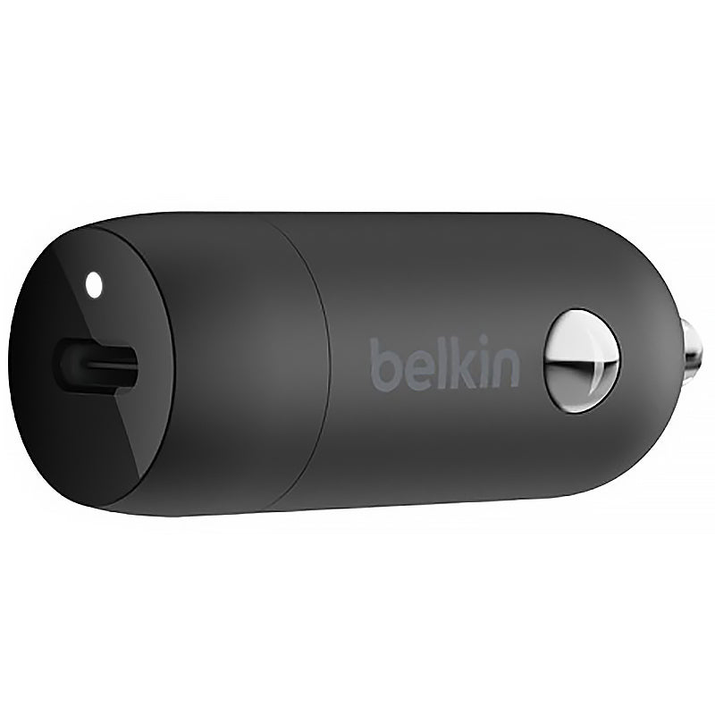 Autoladegerät Belkin Boost Car PD3.0 PPS 3A USB-C 30W + Kabel Lightning 1m, Schwarz