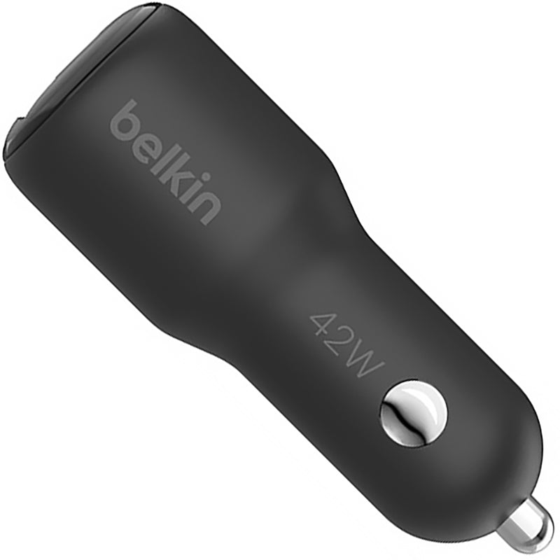 Autoladegerät Belkin Boost Car PD3.0 PPS 3A USB-C USB-A 30W+12W, Schwarz