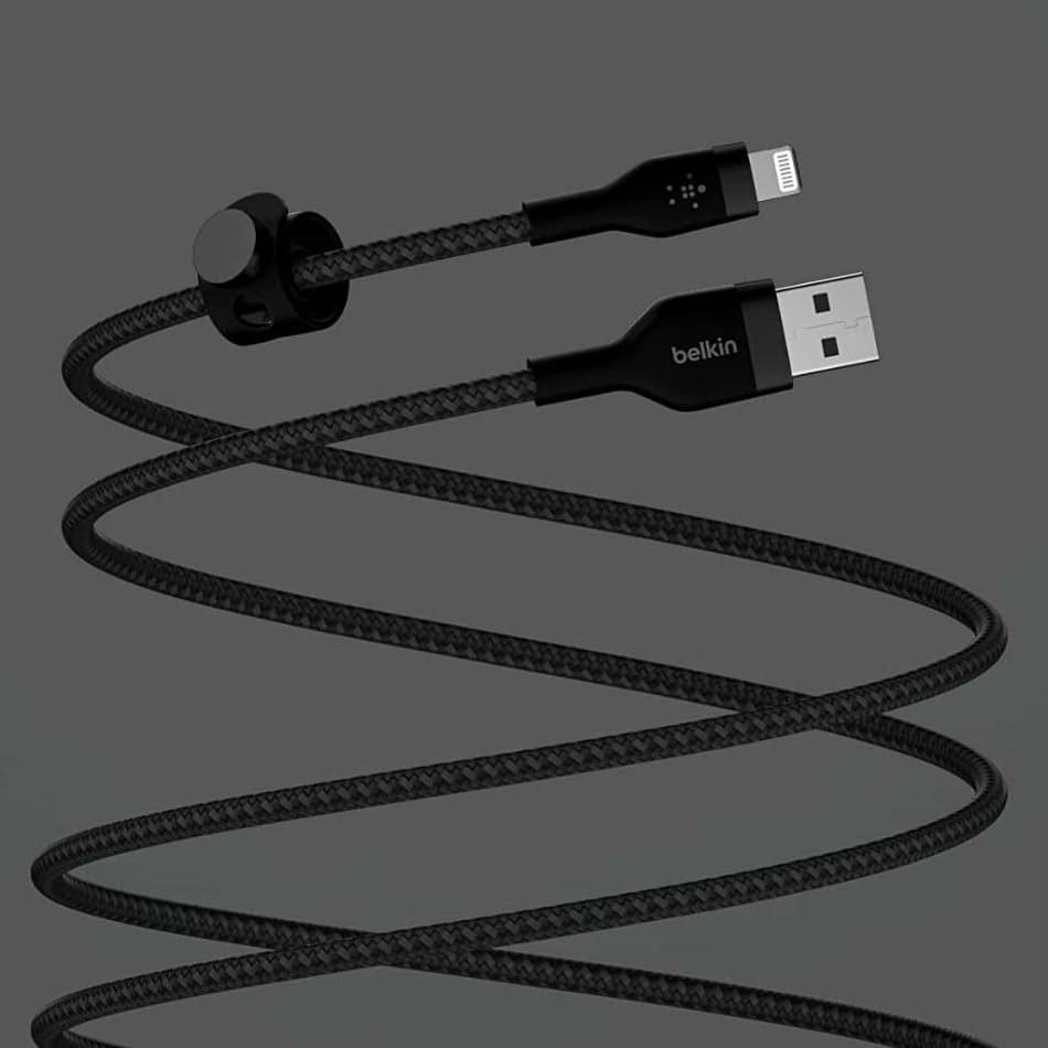 Kabel Belkin Boost Charge Pro Flex Braided USB-A für Lightning 1m, Schwarz