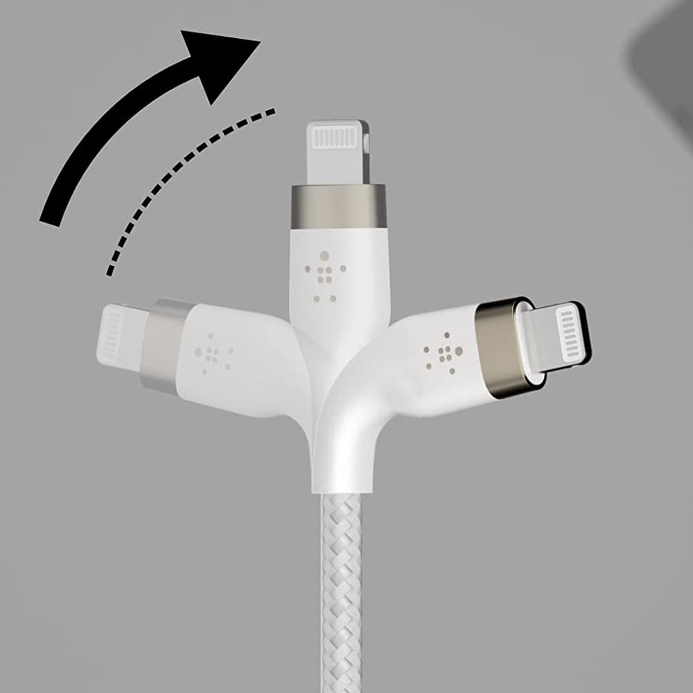Kabel Belkin Boost Charge Pro Flex Braided USB-A für Lightning 1m, Weiß