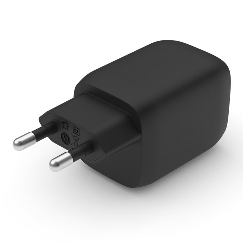 Wandladegerät Belkin Boost Pro Wall Dual USB-C PD 3.0 PPS GaN 65W, Schwarz