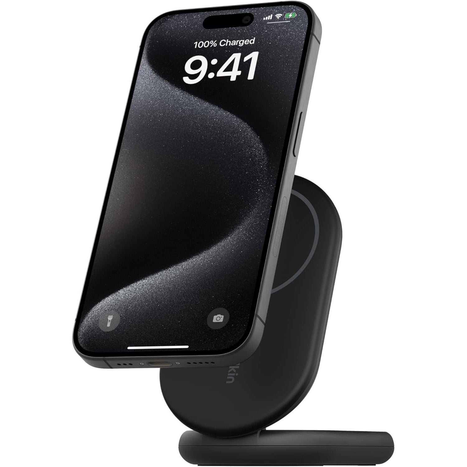 Drahtloses Ladegerät Belkin Boost Foldable Qi2 15W WIB007 für iPhone mit MagSafe, Schwarz