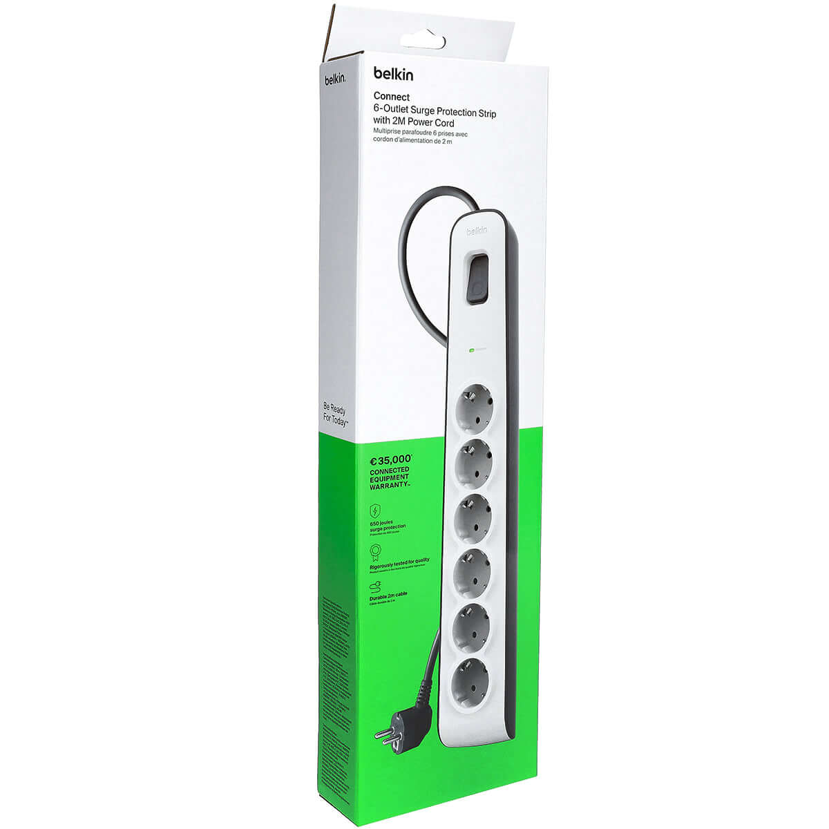Überspannungsschutz-Steckdosenleiste 650J Belkin Connect BSV603VF2M-V2, 6x AC EU Schuko