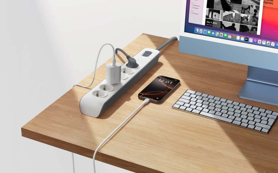 Überspannungsschutz-Steckdosenleiste 650J Belkin Connect BSV603VF2M-V2, 6x AC EU Schuko