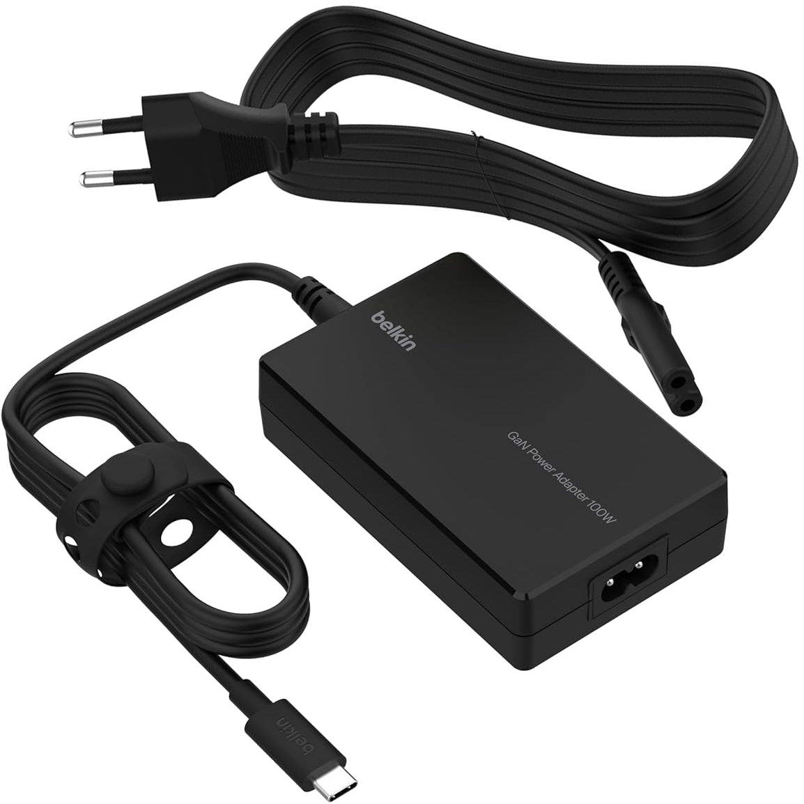 Netzadapter für Laptop Belkin Connect USB-C PD Core Gan PA 100W, Schwarz