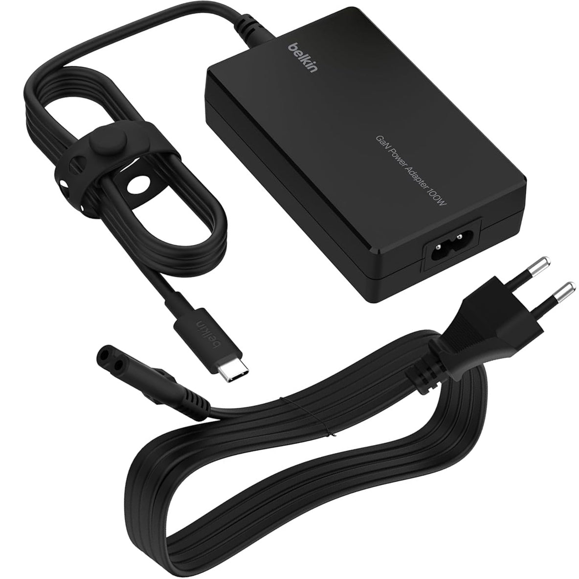 Netzadapter für Laptop Belkin Connect USB-C PD Core Gan PA 100W, Schwarz