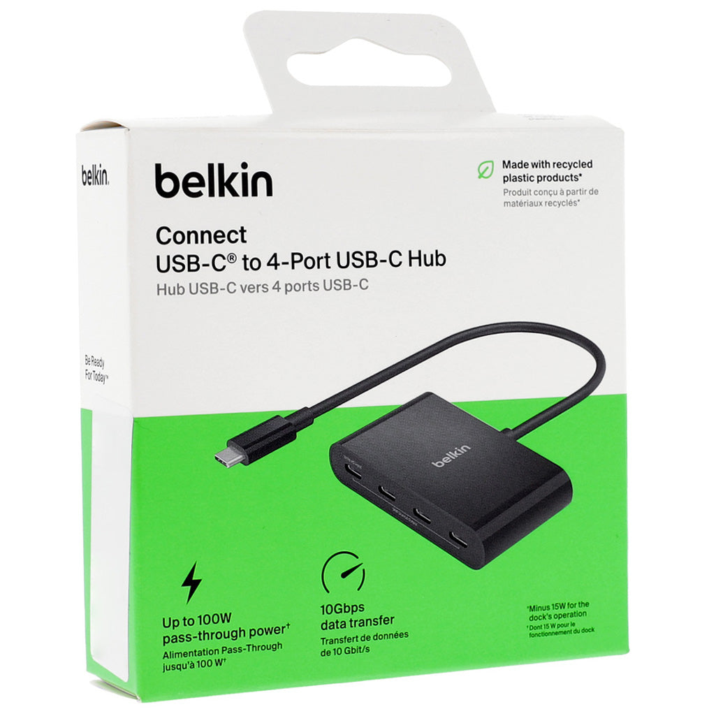 Station Hub Connect USB-C to 4-Port USB-C, USB-C für 4x USB-C, Schwarz