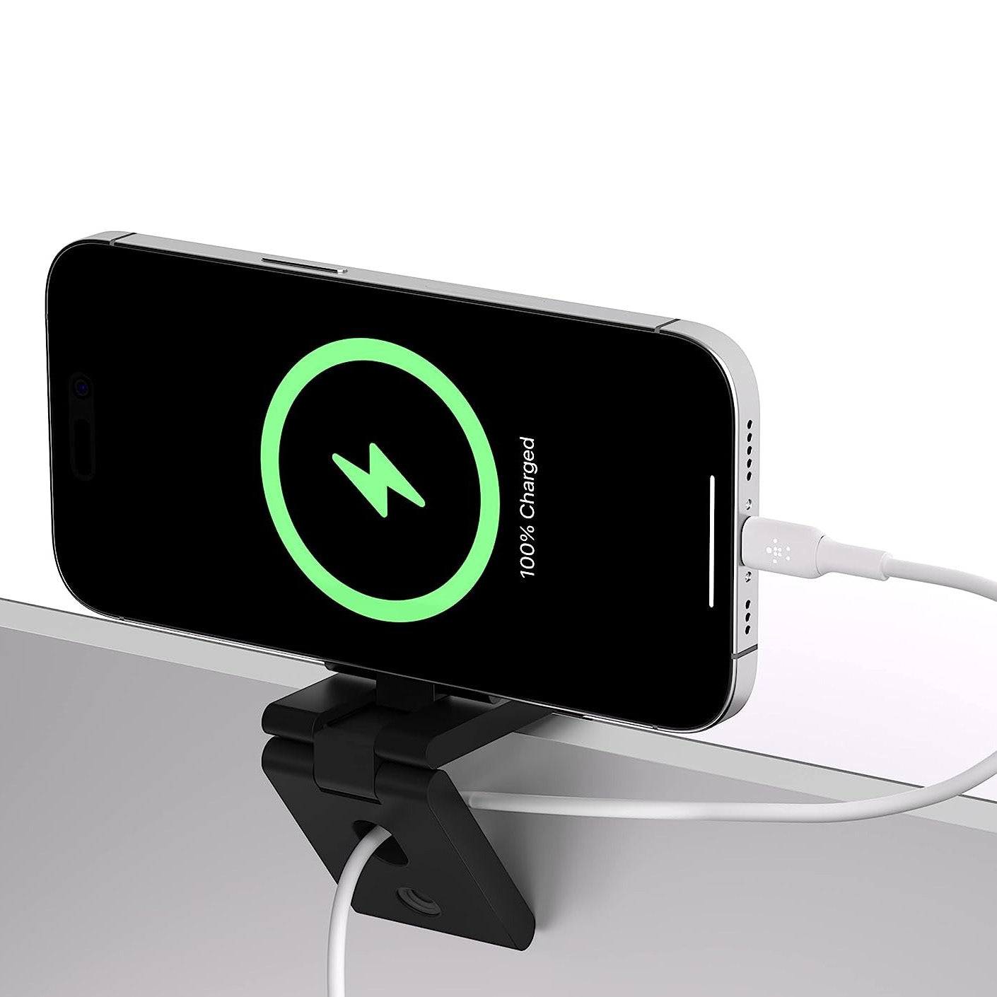 Handyhalterung Belkin iPhone MagSafe Mount für Mac-Desktop-Computer und Bildschirme, Schwarz