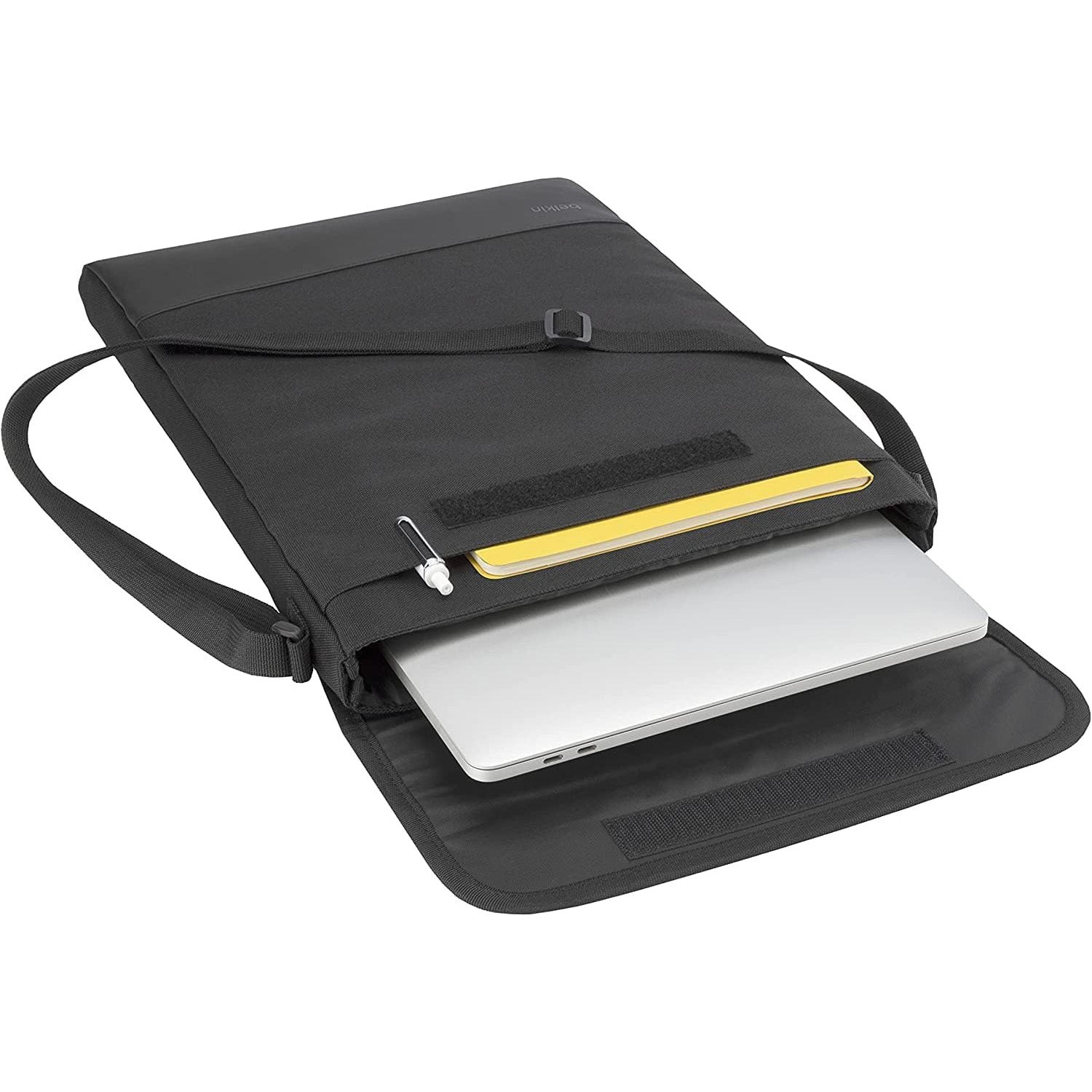 Belkin Sleeve vertikale Laptop-Tasche 14-15 Zoll mit Schultergurt EDA002, Schwarz
