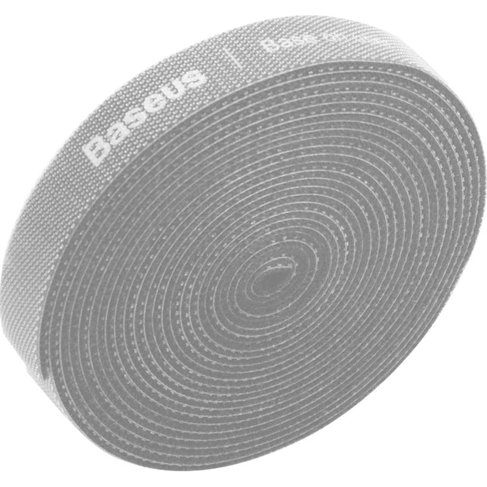 Band / Klettband / Kabelorganisator Baseus Rainbow Circle Velcro, 3 m, Grau